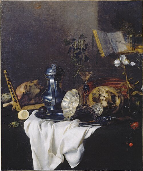 Vanitas Still-Life, 1650, Petrus Willebeeck