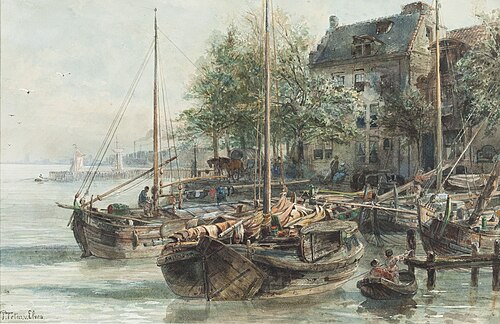 View of a Harbor, 1908, Pierre Tetar van Elven