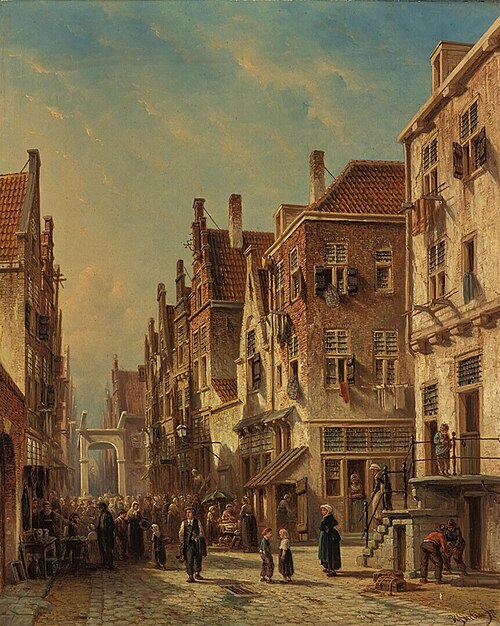 View of a Town, 1871, Petrus Gerardus Vertin