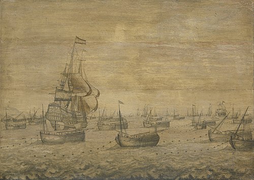 The Dutch herring fleet, 1685, Pieter Vogelaer