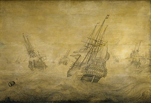 A Dutch Man-of-War in a Storm, 1680, Pieter Vogelaer