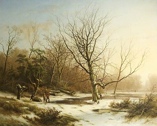 Winter Sunset, 1842, Pieter Kluyver