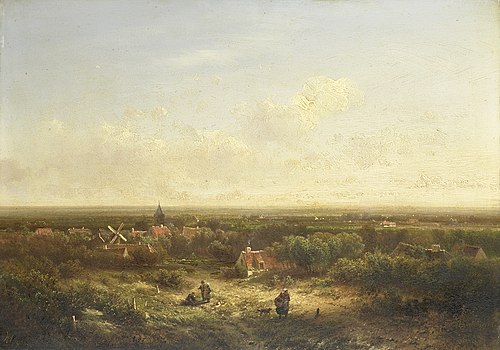 Distant View with a Village, 1870, Pieter Kluyver