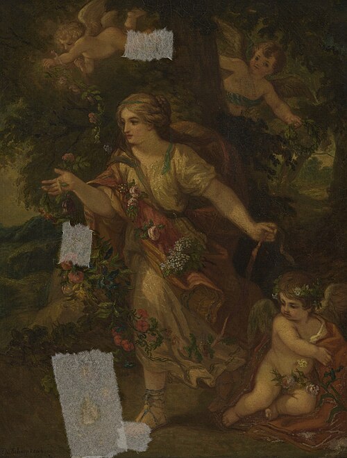 Vrouwelijke figuur met putti, , Theodore Schaepkens