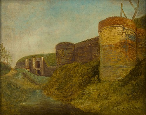 Stadswal met bastions nabij de Brusselsepoort, 1840, Theodore Schaepkens