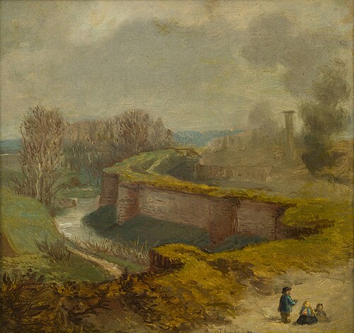Stadswal bij Lindenkruis te Maastricht, 1840, Theodore Schaepkens