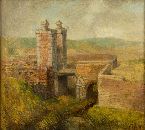 Stadswal met de Boschpoort te Maastricht, 1840, Theodore Schaepkens