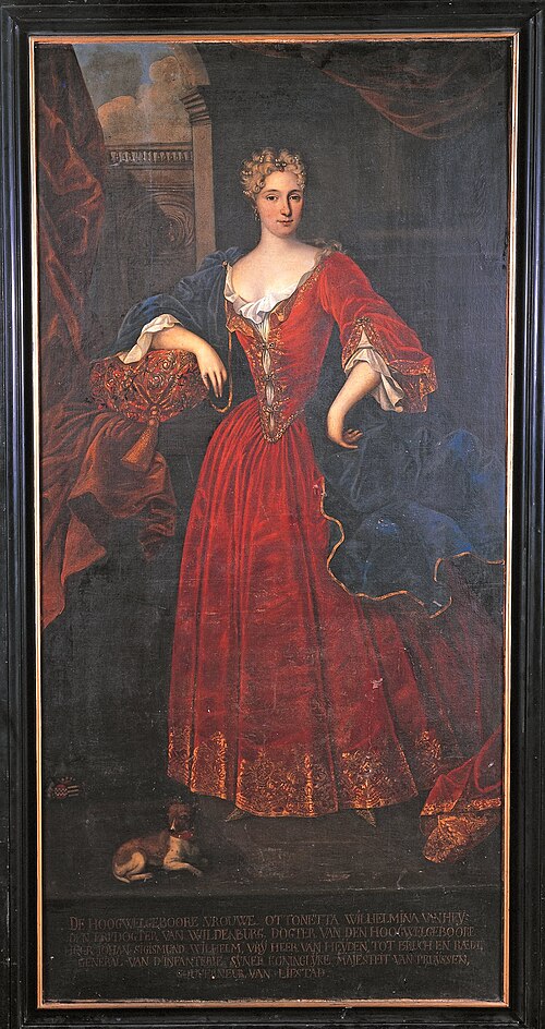 Portrait of Ottonette Wilhelmine des H.R. Rijksbaronesvon Heiden (1696-1738), 1739, Theodorus Caenen