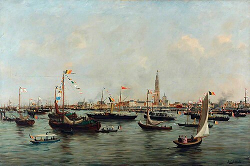 Inauguration of the Quay Extension at Antwerp, 26 July 1885, 1885, Robert Mols