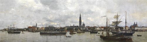 The Antwerp Waterfront in 1870, 1878, Robert Mols
