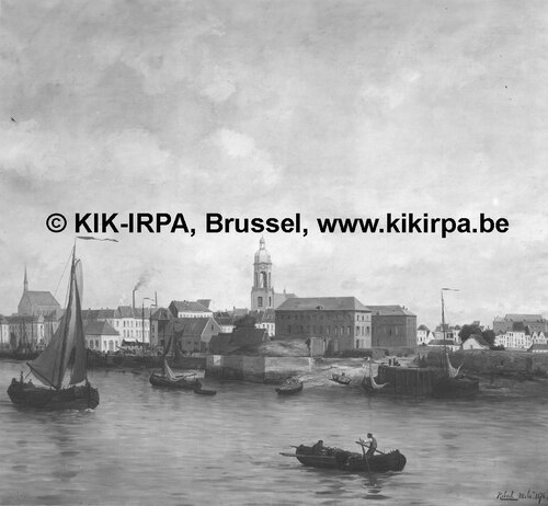 The South-Arsenaalkaai in Antwerp in 1870, 1876, Robert Mols