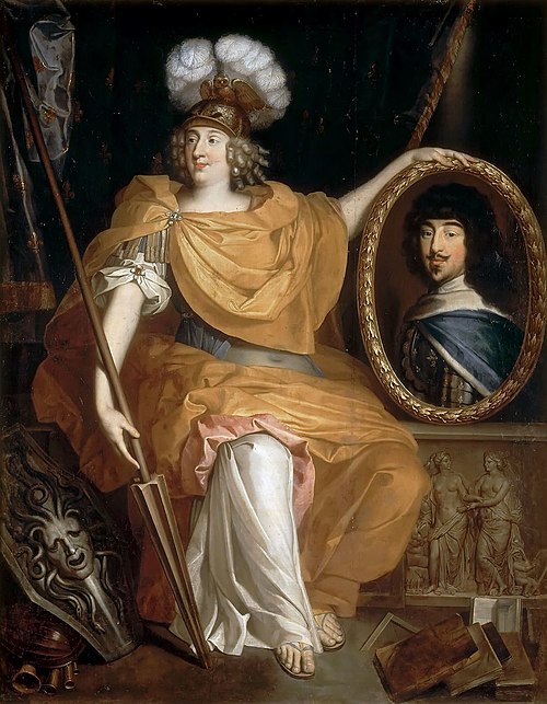 Mademoiselle de Montpensier tenant le portrait de son père, 1672, Pierre Bourguignon