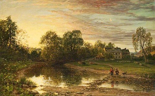 Stepping Stones on the Jed, 1881, Arthur Perigal the younger