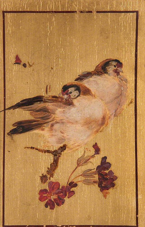 Two finches, 1880, Beatrice Whistler
