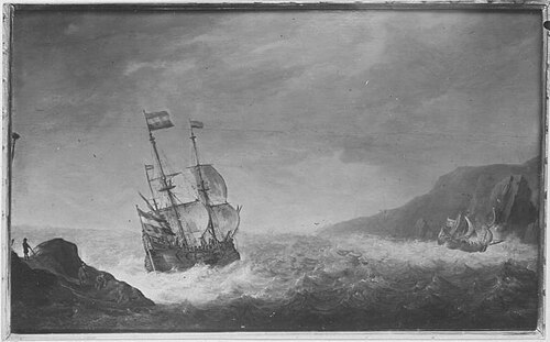 Zwei Dreimaster, 1651, John Peeters