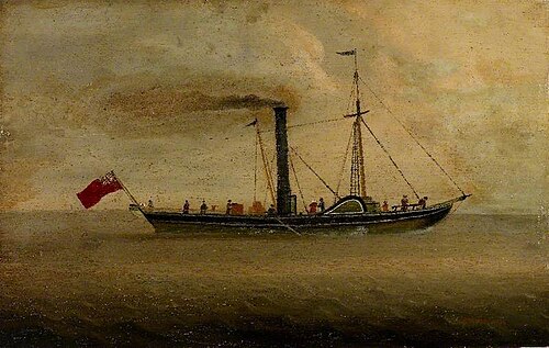 An Unnamed Paddle Steamer, 1864, George Tutill