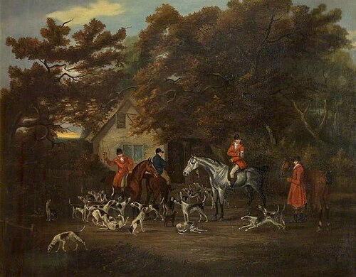 Huntsmen and Hounds Outside an Inn, , Dean Wolstenholme the younger