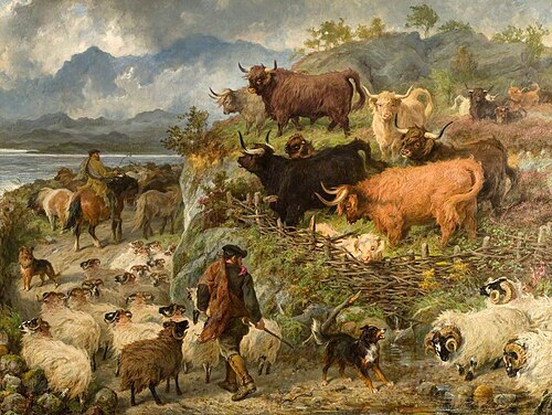 A Highland Parting, 1885, Gourlay Steell