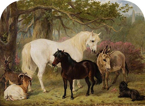Old Pets at Haddo, 1891, Gourlay Steell