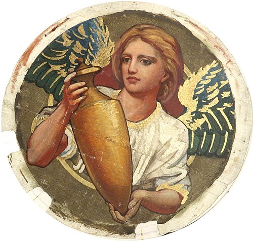 Woman with a Pitcher (cartoon for St Paul's Cathedral), 1880, Hugh Stannus