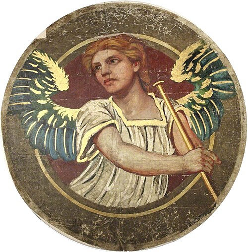Angel with a Staff (cartoon for St Paul's Cathedral), 1880, Hugh Stannus