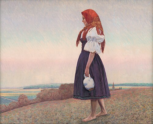 Girl with a Jug, 1920, Ivan Žabota