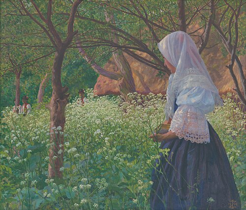 Girl in a Folk Costume, 1914, Ivan Žabota