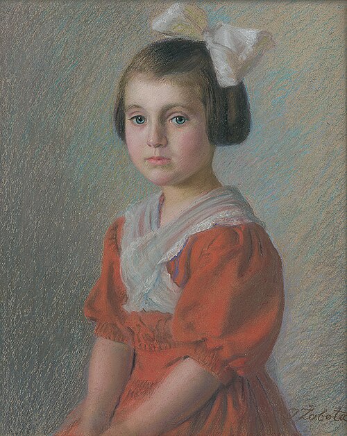 Portrait of Elena Volkova, 1917, Ivan Žabota