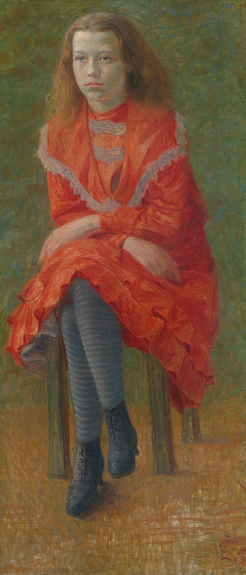 Sitting girl, 1910, Ivan Žabota