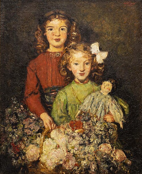 Portret Ruth en Roosje, 1915, Martin Monnickendam