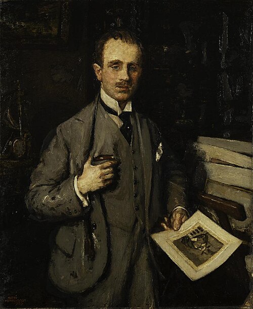 Portret Bernard Houthakker, 1920, Martin Monnickendam
