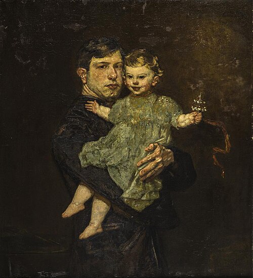 Zelfportret met Monarosa, 1910, Martin Monnickendam