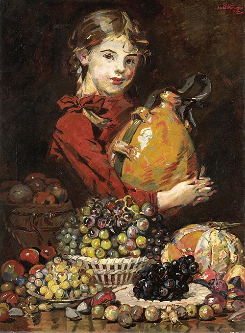 Monarosa, dochter van de schilder, als fruitverkoopster, 1914, Martin Monnickendam