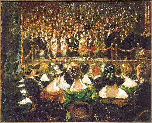 Concert in de grote zaal van het Concertgebouw, 1925, Martin Monnickendam