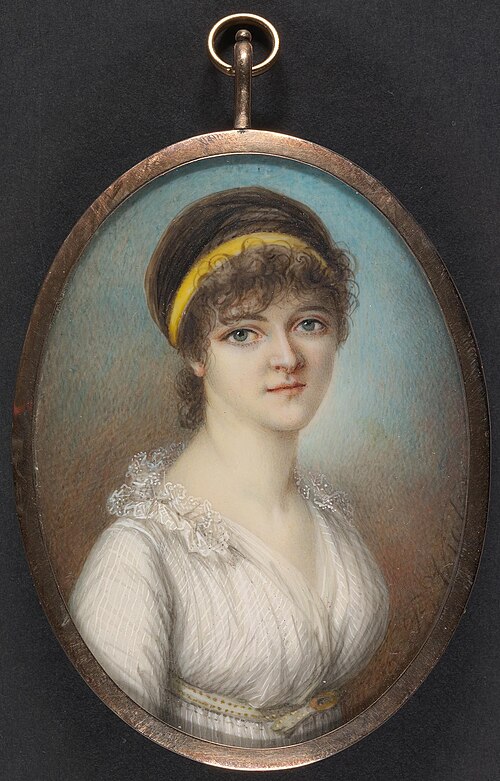 Young Woman with a Yellow Hair Ribbon, 1800, Pierre-Noël Violet