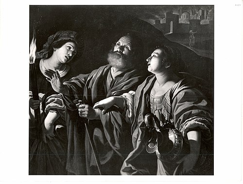 Lot und seine Töchter auf der Flucht, 1596, Rutilio Manetti