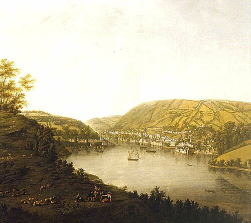 A View of Kingswear, Devon, 1760, William Tomkins