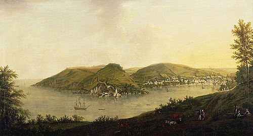 A View of Dartmouth, Devon, 1760, William Tomkins