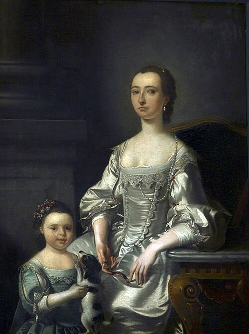 Mrs Thomas Johnson and Her Daughter, 1759, Henry Pickering