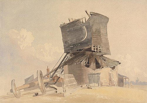 A Storm Damaged Windmill, , John Middleton