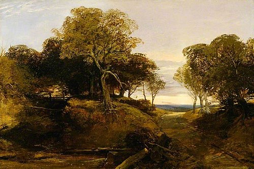 A path through a wooded landscape, , John Middleton