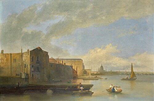 London, A View of the River Thames with Hay Barges, , William Pengree Sherlock