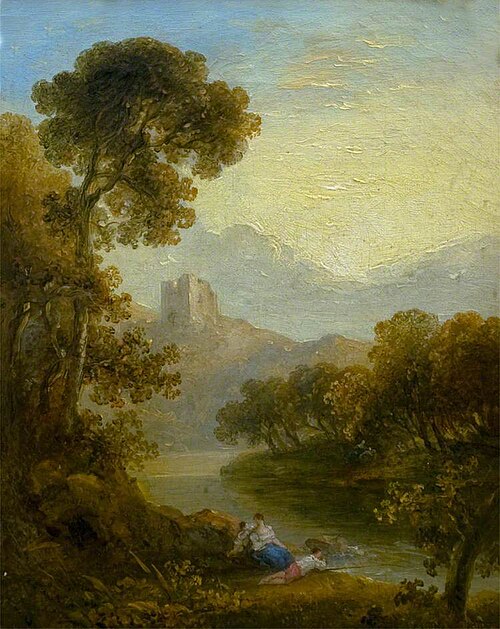 Landscape with a Castle and a River, , William Pengree Sherlock