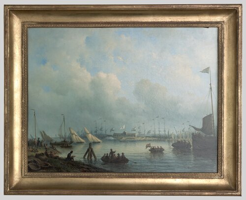 Zeilwedstrijd op het IJ, 1848, Johannes Hilverdink
