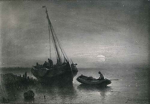 A backwater, 1855, Johannes Hilverdink