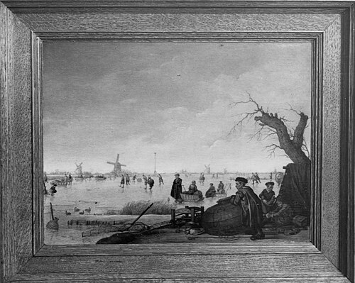 VERVALLEN Winterlandschap met ijsvermaak,, 1621, Arent Arentsz