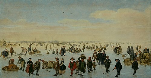 IJsvermaak op het IJ voor Amsterdam, 1620, Arent Arentsz