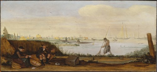 River Landscape with Boats and Fishermen, 1617, Arent Arentsz