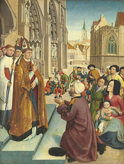 Episodes from the Life of a Bishop Saint, 1500, Maître de Saint Gilles
