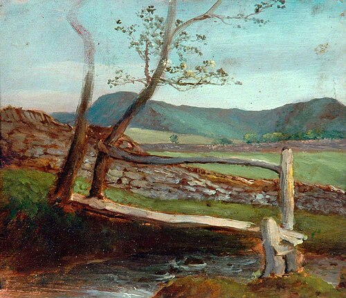 Landscape with Rustic Bridge, , John Rhodes